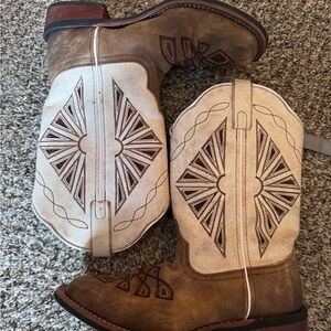 Brown and Cream Western Boots